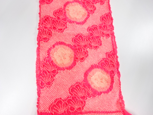  正絹　振袖用　絞り　帯揚げ